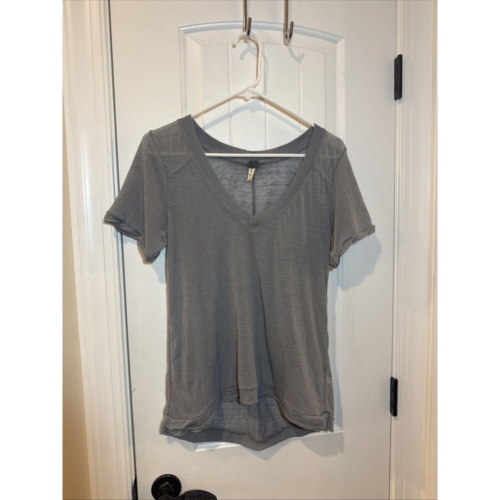 We the Free V-neck burnout tee Khaki - Size XS